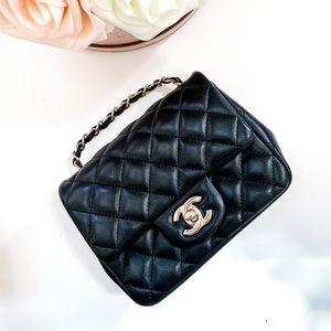 ❌SOLD❌ Chanel Mini Square Black Lambskin w/ Lghw
